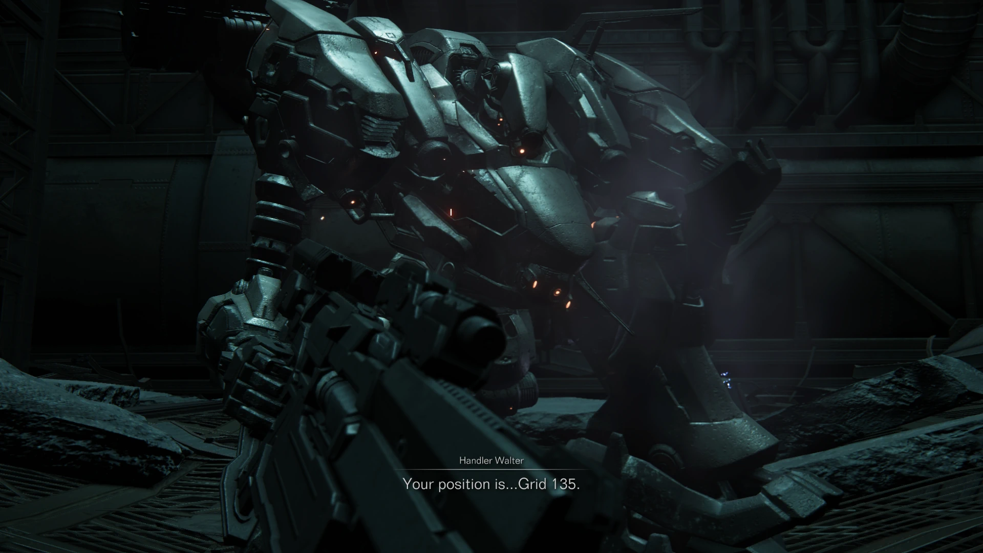 The player's starting AC touches down in the opening cutscene.